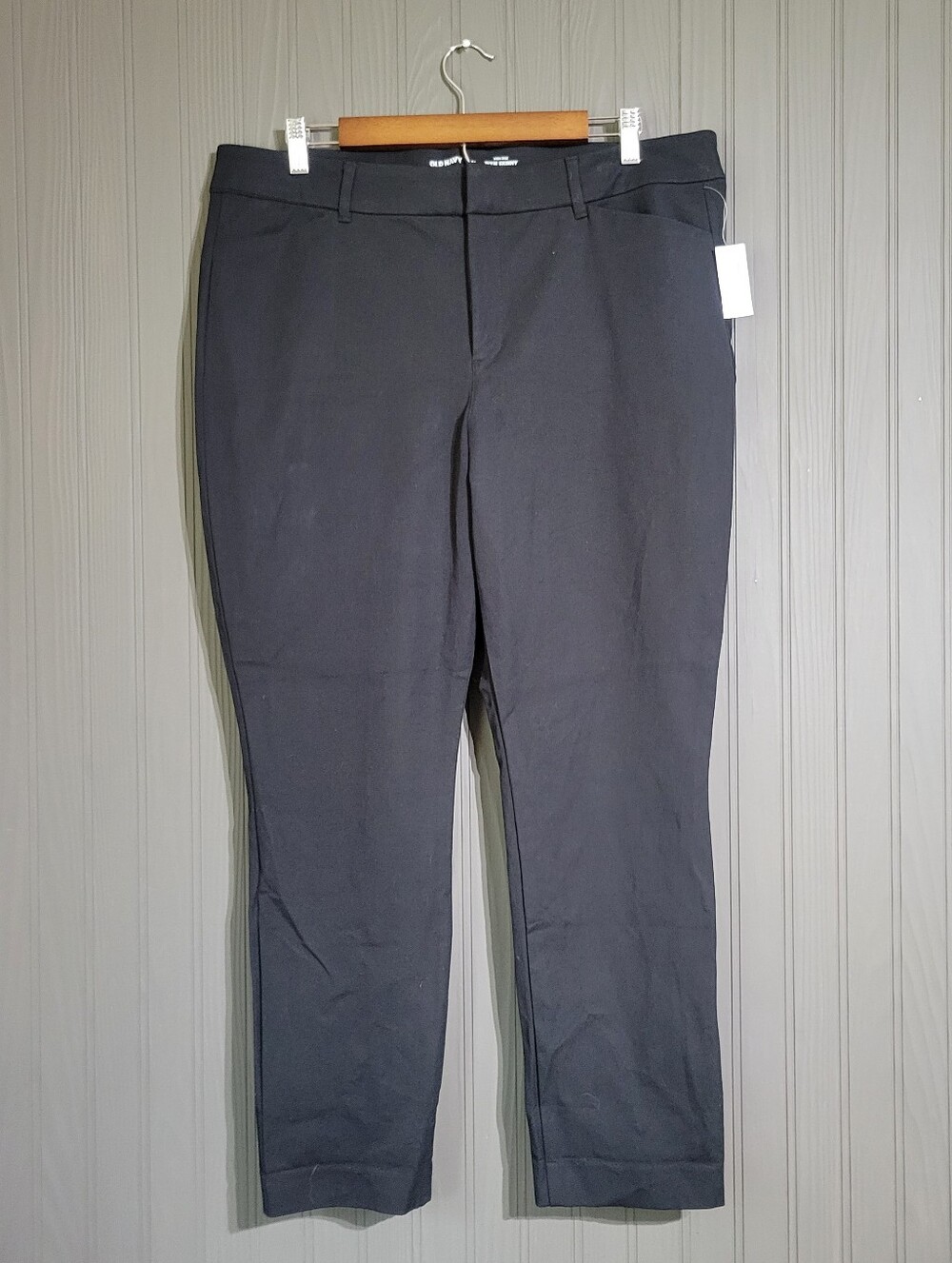 NWT Old Navy Pants High-Rise Pixie Skinny Secret Smooth Pocket Black Women's 16